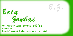 bela zombai business card